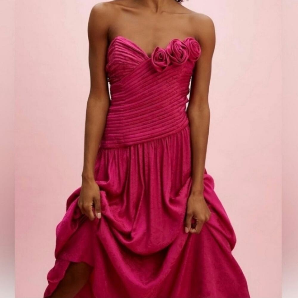 NWT $298 Free People Shimmering Silky Size 10 Pink Rose Dress - Picture 8 of 8